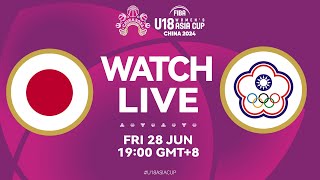 Japan v Chinese Taipei Full Basketball Game  FIBA U18 Womens Asia Cup 2024  Divison A [upl. by Jorgan]