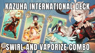 Kazuha International Deck Destroys Opponents With Chain Vaporize Reactions  Genshin TCG [upl. by Stiles]