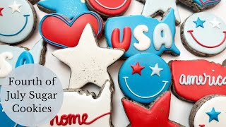 How To Decorate Fourth of July Cookies 🇺🇸 [upl. by Noam]