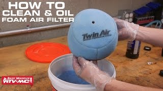 How To Clean amp Oil a Foam Air Filter on Motorcycle or ATV [upl. by Llewol]