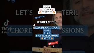 🎸 Master the 1546 Chord Progression in A MAJOR 🔥 With Easy Barre Chords [upl. by Nnyleuqcaj]