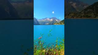 Stunning lake surrounded by the magical SwissAlps switzerland gelmersee shorts short shortvideo [upl. by Shimberg640]