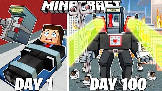 I Survived 100 Days as a PHONEMAN in HARDCORE Minecraft [upl. by Mcconnell497]