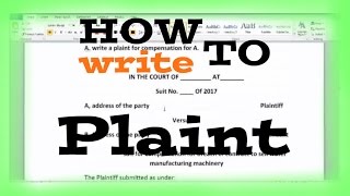 How to write plaint on MS ward [upl. by Backler]