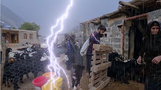 Heavy storm and rain in nomadic region Aganj familys story of endurance nomads of iran [upl. by Ellennahs297]