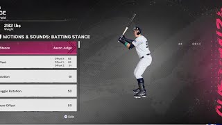 MLB The Show 24 Aaron Judge Batting Stance update [upl. by Egarton]