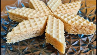 Karamel Oblande  Caramel Wafer Starinski Recept Sa Samo 4 Sastojaka😋 [upl. by Suollecram]