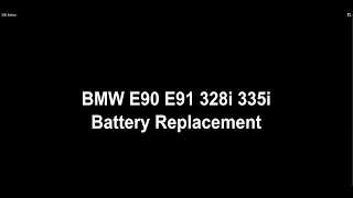 BMW 328i 335i E90 Battery Replacement DIY [upl. by Genet]