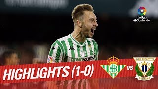 Resumen de Real Betis vs CD Leganés 10 [upl. by Yxel792]