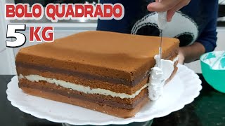 BOLO QUADRADO DE 5 KILOS 25 X 25 TRABALHO COM O BICO 113 E 4 B  PARIS CAKE DESIGNER [upl. by Adaiha482]