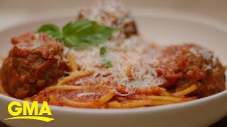 Quick and easy spaghetti and meatballs recipe will level up your weeknight dinner l GMA [upl. by Latini]