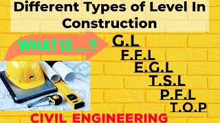 What is EGL  PGL GL TSL FL FFL GFL  Different level in construction  construction level [upl. by Nesahc]