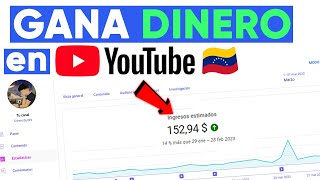 Como COBRAR y GANAR DINERO en YouTube Venezuela 2023 [upl. by Peppi]