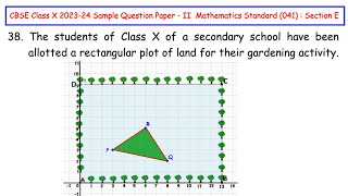 Q38  Case Study Based Question  The students of Class X of a secondary school have been allotted [upl. by Trebor]