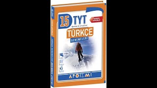 Apotemi Yayınları TYT Türkçe 15 Deneme [upl. by Anitneuq]