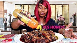 BBQ RIBS amp CHICKEN MUKBANG [upl. by Joelie]