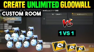 HOW TO CREATE CUSTOM ROOM IN FREE FIRE WITH UNLIMITED GLOO WALL  CREATE UNLIMITED GLOO WALL CUSTOM [upl. by Sylas]