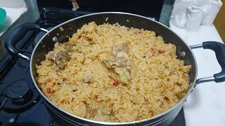 Cooking the most appetizing food for the first time it was Yummy 😋yellowrice africanfood [upl. by Fahy]