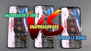 Snapdragon 8 Gen 1 vs Snapdragon 888 vs Apple A15 Bionic  Check temperature [upl. by Renner]