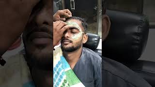 Beard neck waxing Hair remova wax neck hair beard shorts waxing viralvideo Surajbarbersubs [upl. by Enilec]