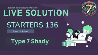 Codechef Starters 136  Live [upl. by Caniff527]