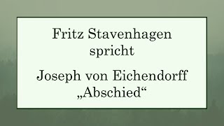 Joseph von Eichendorff „Abschiedquot I [upl. by Vina200]