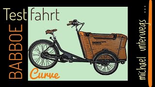 Test BABBOE Curve e Lastenrad  Cargobike 🔴 Testfahrt mit maximaler Zuladung 🔴 bakfietsen [upl. by Isadora]