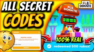 🤫REAL All Working SECRET Codes For Roblox Pls Donate In 2024  Roblox Pls Donate Codes [upl. by Dwane]