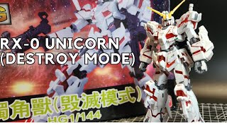 RX0 UNICORN  DESTROY Mode  HG 1144  XINGDONG  REVIEW bootleg gunpla review [upl. by Sacram955]