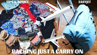 Packing JUST A Carry On Bag 52 items  Tips amp Advice EasyJet  2018 [upl. by Toney807]