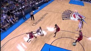 Russell Westbrook dunks on Omer Asik w replays [upl. by Melinda185]