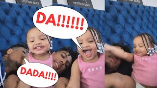 BlueFace’s Daughter Struggling To Say DaDa😂😂😂🤣🤣🤣 [upl. by Rosdniw]