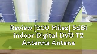 Review 200 Miles 5dBi indoor Digital DVB T2 Antenna Antena Aerial with Builtin Amplifier Booster [upl. by Abdulla]