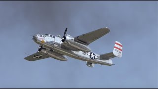 2024 EAA 726 Enmasse takeoffflyby by B25 P51 F4U [upl. by Dweck]