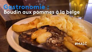 Gastronomie  boudin aux pommes à la belge [upl. by Rosmarin]