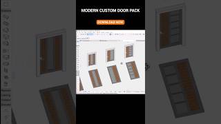 Modern Custom Archicad Door Pack architecture design architect Archicad tutorial [upl. by Amahs]