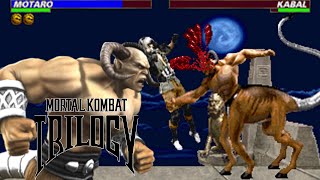 MORTAL KOMBAT TRILOGY  PS1  MOTARO GAMEPLAY  4K [upl. by Kurys]