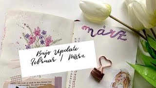 Bullet Journal Update  März Setup  Februar Flipthrough  Creative Journaling im Bujo [upl. by Kcerb631]