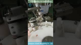 Automatic throat spray filling and capping machine fillingmachine [upl. by Irihs360]