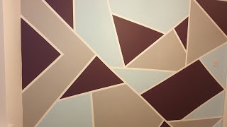 How to paint geometric patterns on a wall [upl. by Berners522]