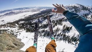 GoPro Marshall Millers Gigantic Jackson Hole Ski BASE Jump [upl. by Akcirahs724]