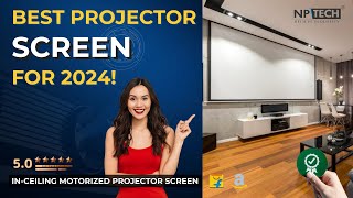 How to Install the NPTECH Tab Tension InCeiling Projector Screen for Home Theatre Best of 2023 [upl. by Hoppe]