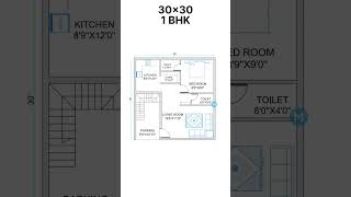 30x30 home plan design [upl. by Pacian]