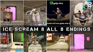 Ice Scream 8 all endings [upl. by Trinette766]