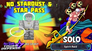 Soloing Spirit Raid No Stardust amp Star Pass Units Ft Thor amp Enel  All Star Tower Defense ROBLOX [upl. by Ecnahc]