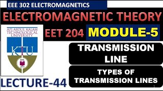 Transmission Lines44 Types of Transmission lines Module5 KTU EMT [upl. by Ardnuahs]