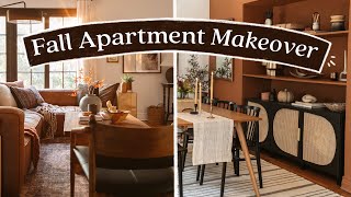 FALL APARTMENT MAKEOVER 🍂 Cozy Transformation for Autumn 🍁 Decorate with Me [upl. by Annaoj]