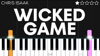 Chris Isaak  Wicked Game  EASY Piano Tutorial [upl. by Nievelt]