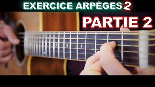 EXERCICE DARPÈGES À LA GUITARE  PARTIE 2 [upl. by Ylla440]