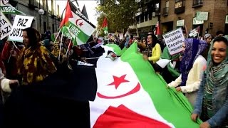 Madrid manifestation pour lindépendance du Sahara occidental [upl. by Lindeberg672]